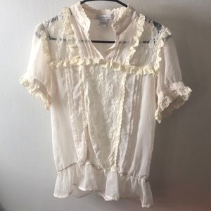 Cream color lace shirt